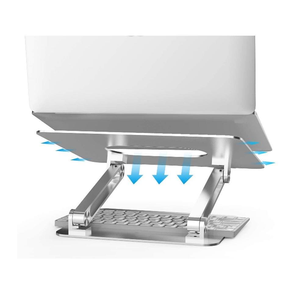 Imagem 2 de 5 do produto Suporte De Alumínio Laptop Stand Prata Notebook Netbook Ultrabook Kingo M2 Km2
