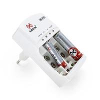 Carregador De Pilhas Mox Cp-53 Aa Aaa E Baterias 9v Recarregáveis Bivolt