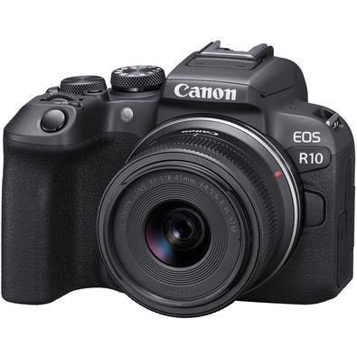 Câmera Mirrorless Canon Eos R10, Com Lente Rf-s 18-45mm, Is Stm