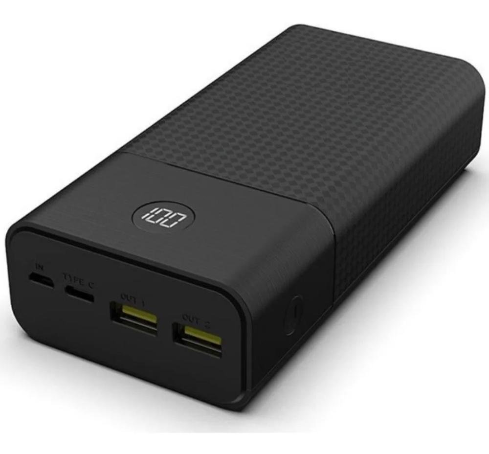 Carregador Portátil Power Bank, 30.000mah, Super Carga Rápida, Preto