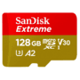 Cartão Microsdxc Sandisk, 128GB, Extreme De 190MB/s Uhs-i / V30 / U3 / A2