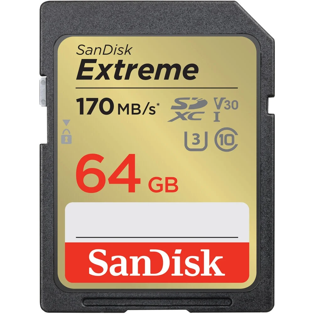Cartão Sdxc Sandisk Extreme, 64GB - 170MB/s