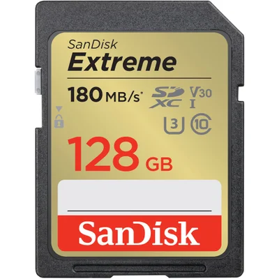 Cartão Sdxc Sandisk Extreme, 128GB - 180MB/s