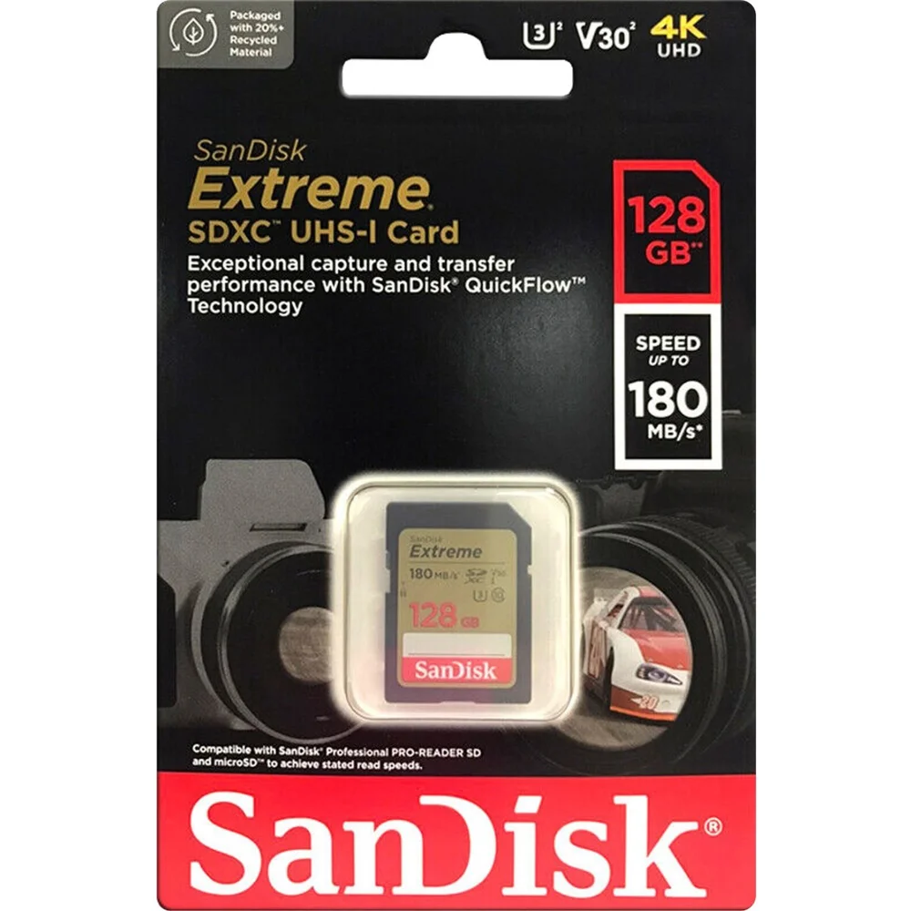 Imagem 4 de 5 do produto Cartão Sdxc Sandisk Extreme, 128GB - 180MB/s