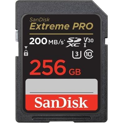 Cartão Sdxc Sandisk Extreme Pro 256GB - 200MB/s