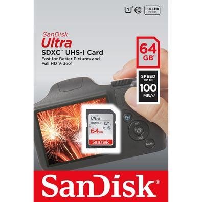 Cartão Sdxc Sandisk Uhs-I Ultra, 64GB, 100MB/s — foto 3
