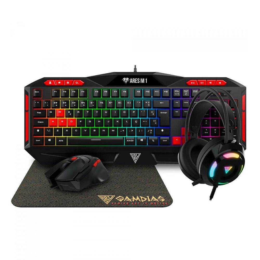 Kit Gamer Teclado Mouse Headset Mouse Pad - XZONE GTC-02