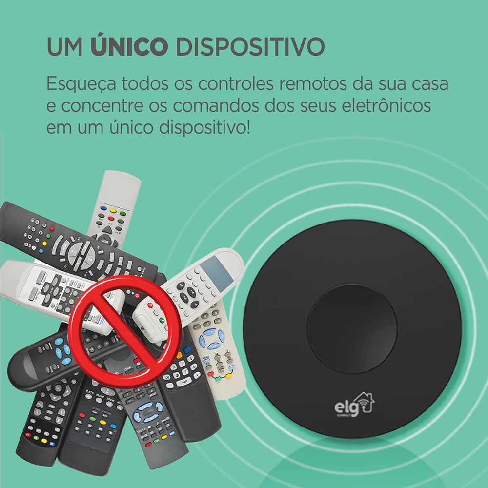 Imagem 3 de 5 do produto Controle Remoto Universal Ir, Wi-fi 2.4ghz, Compatível Alexa Google, Automação Residencial, Shir300, Elg