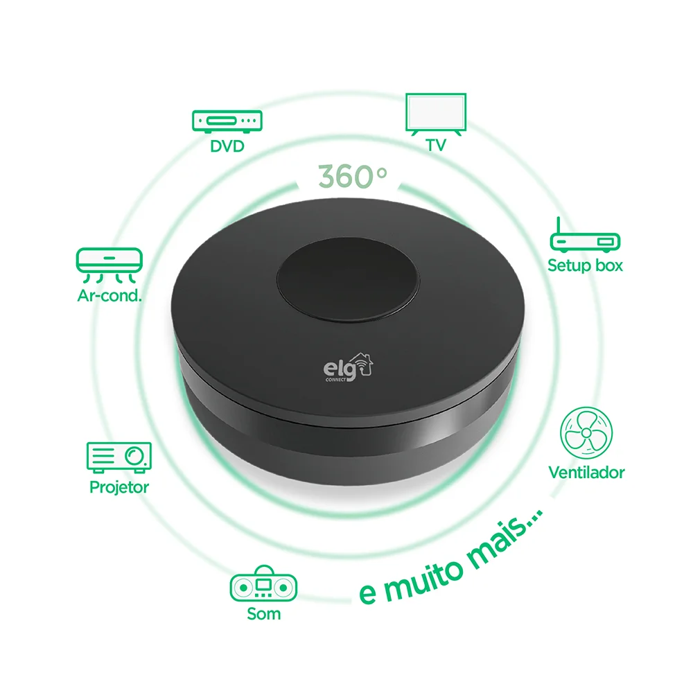Imagem 5 de 5 do produto Controle Remoto Universal Ir, Wi-fi 2.4ghz, Compatível Alexa Google, Automação Residencial, Shir300, Elg