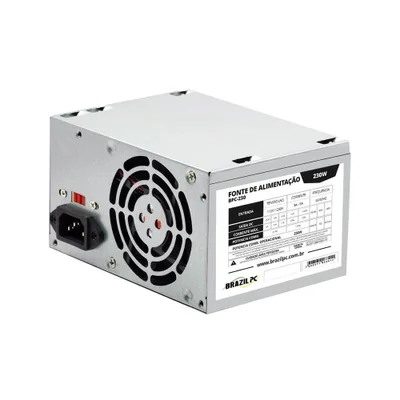 Fonte Brazil PC Bpc-230, ATX 230W Real, 24 Pinos