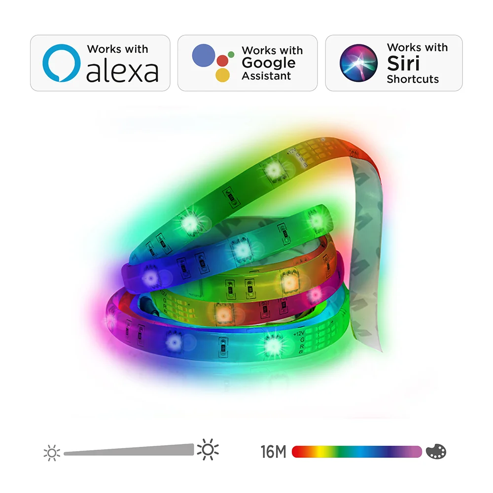 Imagem 2 de 5 do produto Fita LED ELG, Shfl201, RGB Inteligente, Wi-fi, 5 Metros