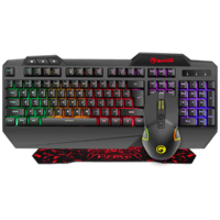 3 itens - teclado, mouse, mouse pad jogo confiante com suporte de rollover de 19 teclas para leituras de comandos aprimoradas.acesse e controle rapida