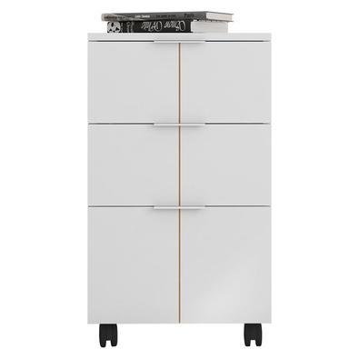 Gaveteiro Caemmun, 3 Gavetas Cubic - Branco Fosco