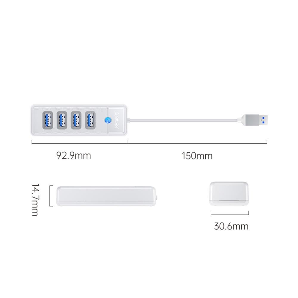Imagem 2 de 4 do produto Hub Orico, 4 Portas Usb-a Para Usb3.0, Pw4u-u3-015, Branco