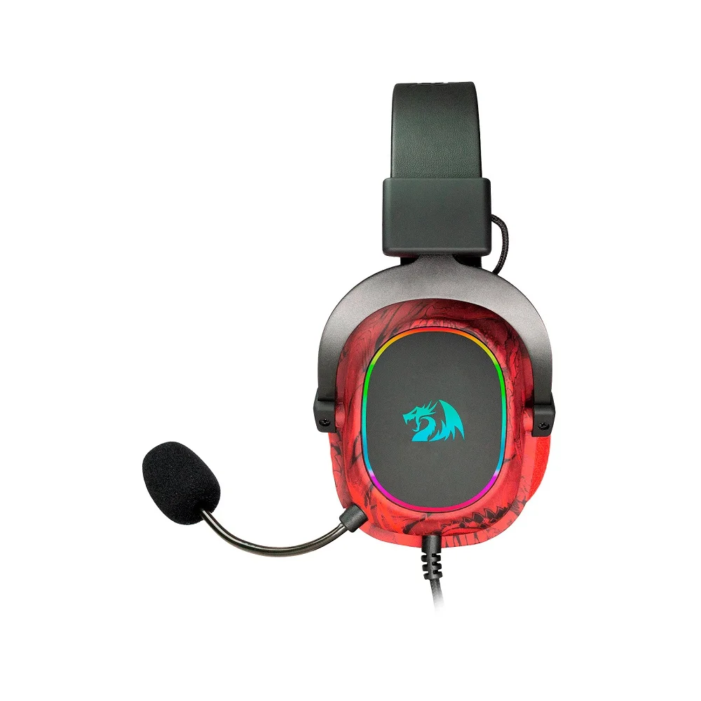 Imagem 2 de 5 do produto Headset Gamer Redragon Ryuji Infernal Dragon, RGB, 53 mm, Usb - Id510rGB