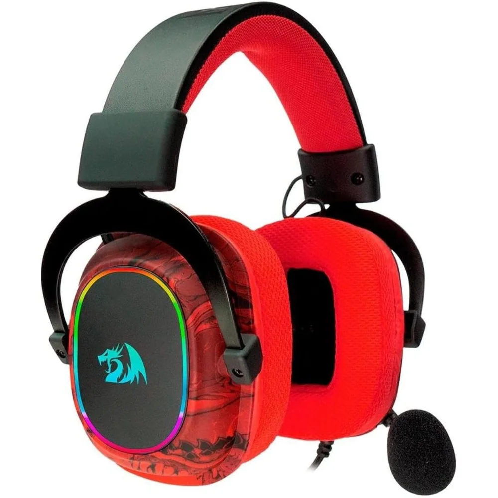 Imagem 5 de 5 do produto Headset Gamer Redragon Ryuji Infernal Dragon, RGB, 53 mm, Usb - Id510rGB