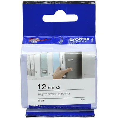 Kit Com 3 Fitas Rotuladora Brother 12 Mm - M231m3