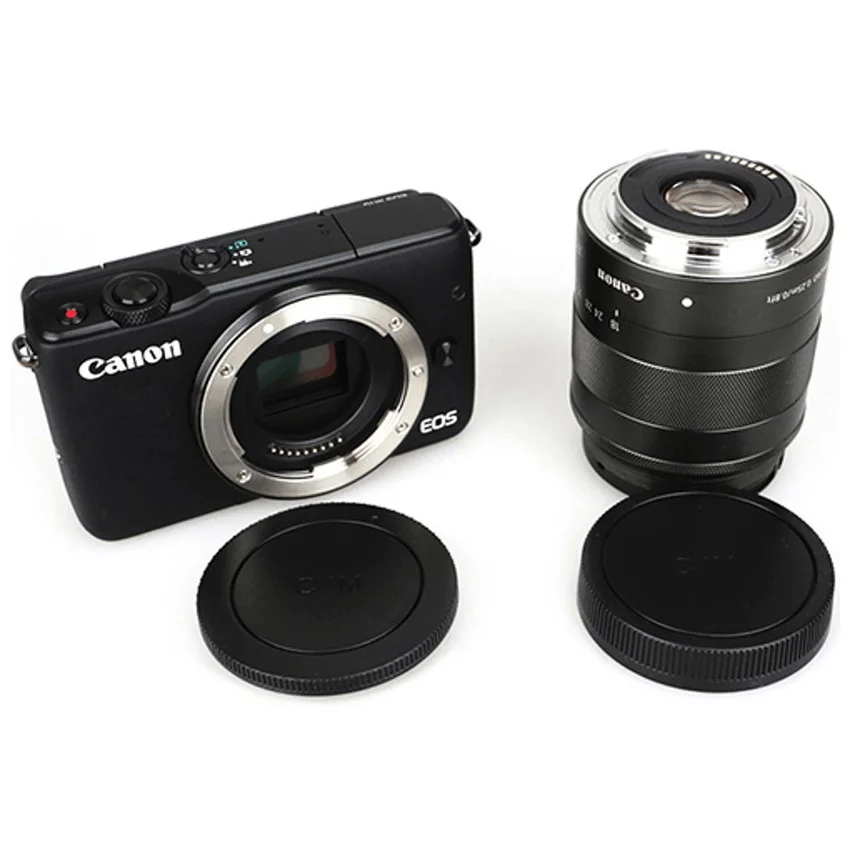 Kit Tampas De Proteção Greika (Traseira Da Lente + Corpo Da Câmera) Rbc01 Para Sistema Canon Eos Ef-m