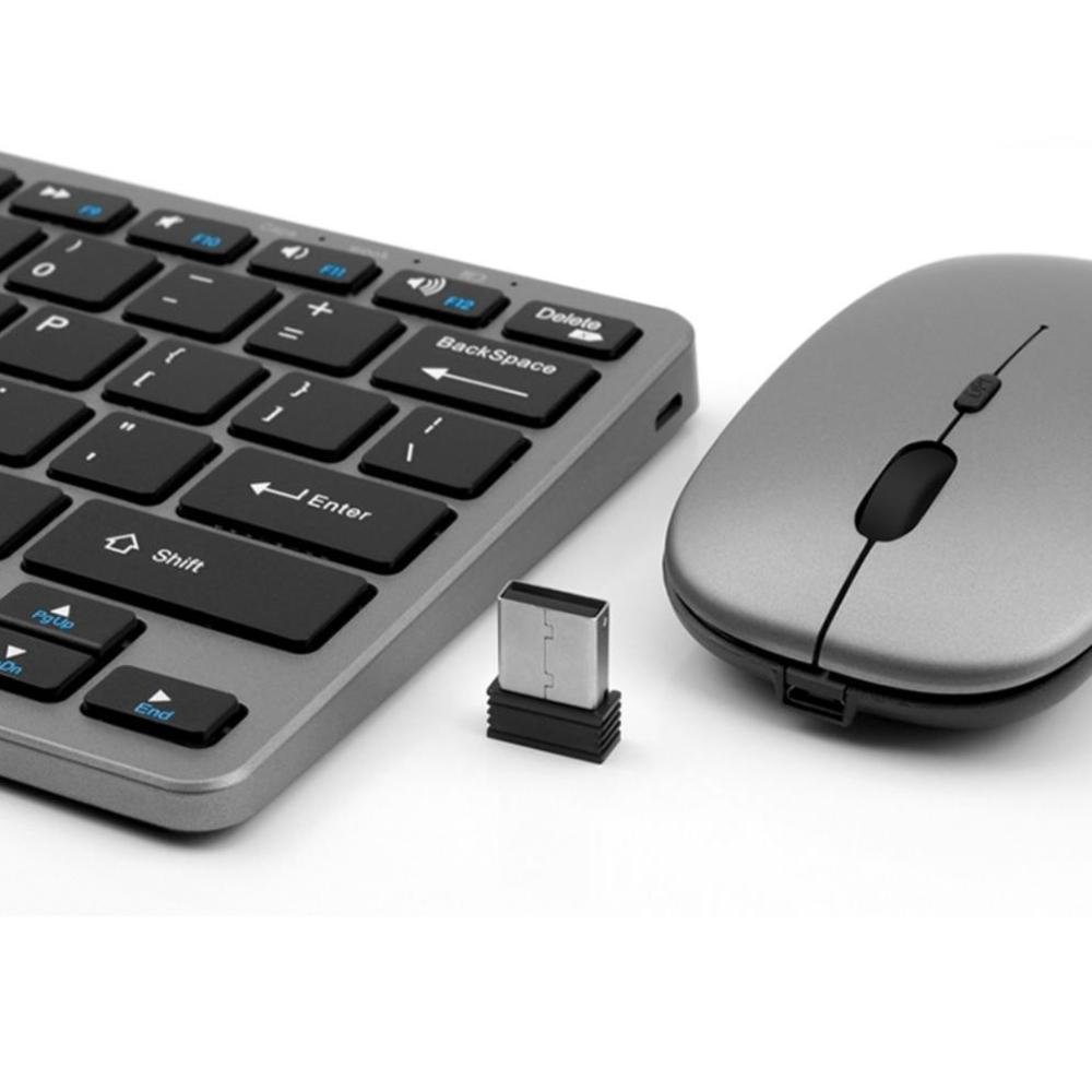 Imagem 5 de 5 do produto Kit Teclado E Mouse Sem Fio, Bluetooth, 2.4ghz Bateria Recarregavel