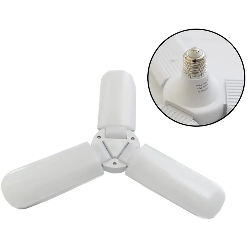 Imagem 3 de 5 do produto Lâmpada LED Altomex, E27, 3 Pétala, 45w, 6500k, Design Ventilador, Branco Frio 027