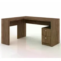Mesa Para Escritorio De Canto,Mobili Me4129, Nogal Tecno