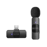 Microfone Lapela Sem Fio Boya By-v10, Wireless, Conexão Usb-c