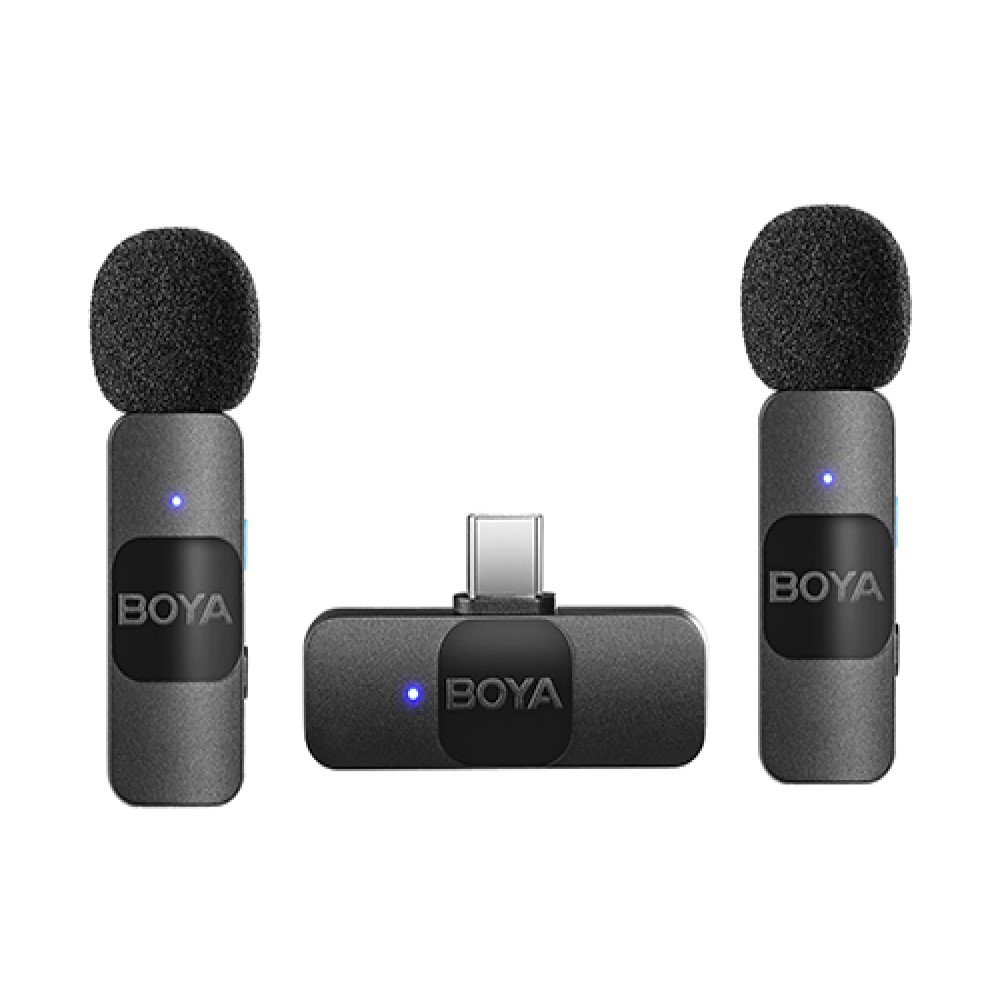 Microfone Lapela Sem Fio Boya By-v20, Wireless, Usb-c