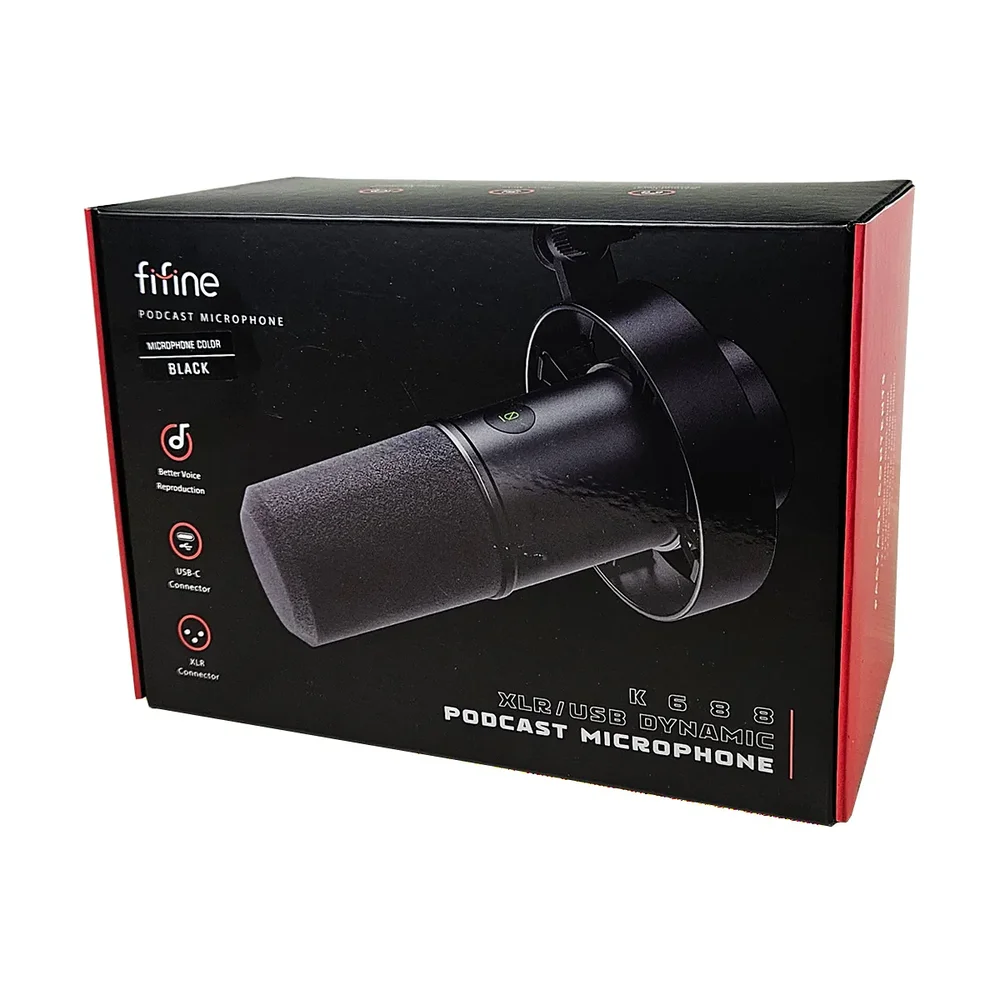 Microfone Dinâmico Fifine K688 Usbxlr KaBuM