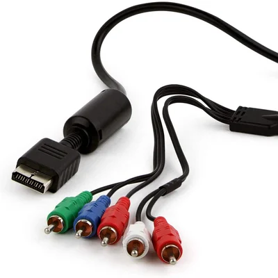 Cabo Video Componente, Ponta Prata, Ps2 Ps3, Alta Definição