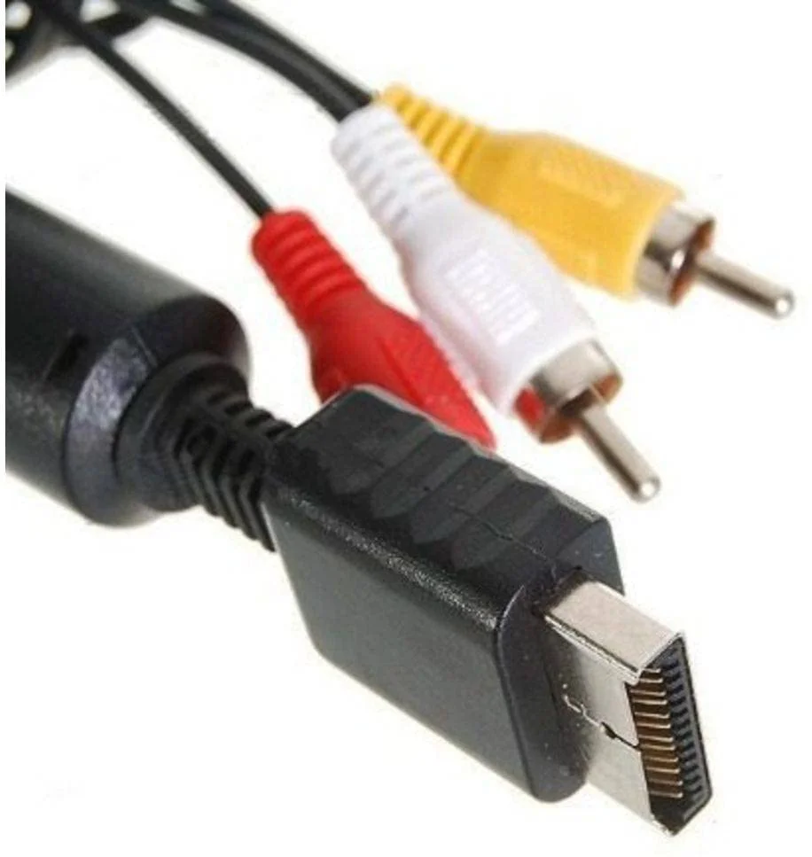 Imagem 2 de 3 do produto Cabo AV Áudio Vídeo RCA Cable PlayStation Ps3, Ps2, Para TV Tubo