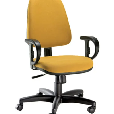 Cadeira Office Design Office Móveis, Diretor, Linha Confort Plus, Com Braços, até 120 kg, Regulagem de altura, Amarelo