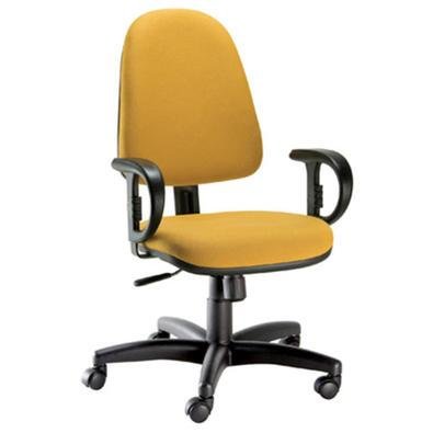 Cadeira Office Design Office Móveis, Diretor, Linha Confort Plus, Com Braços, até 120 kg, Regulagem de altura, Amarelo