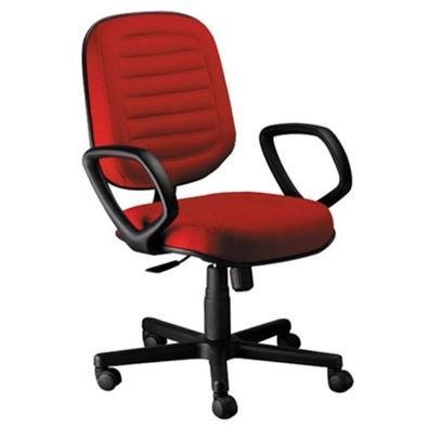Cadeira Office Design Office Móveis, Diretor, Linha Blenda, Com Braços, até 120 kg, Regulagem de altura, Vermelho