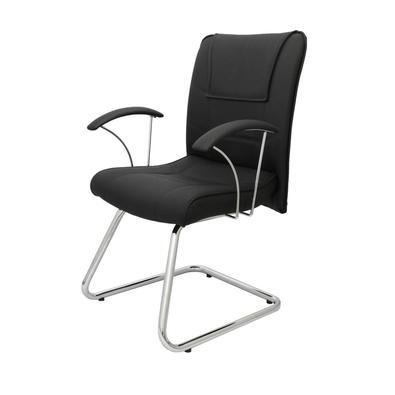 Cadeira Diretor Ergonômica, Base Fixa Em S Linha Vivara - Preto