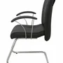 Cadeira Diretor Ergonômica, Base Fixa Em S Linha Vivara - Preto
