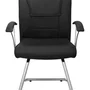 Cadeira Diretor Ergonômica, Base Fixa Em S Linha Vivara - Preto