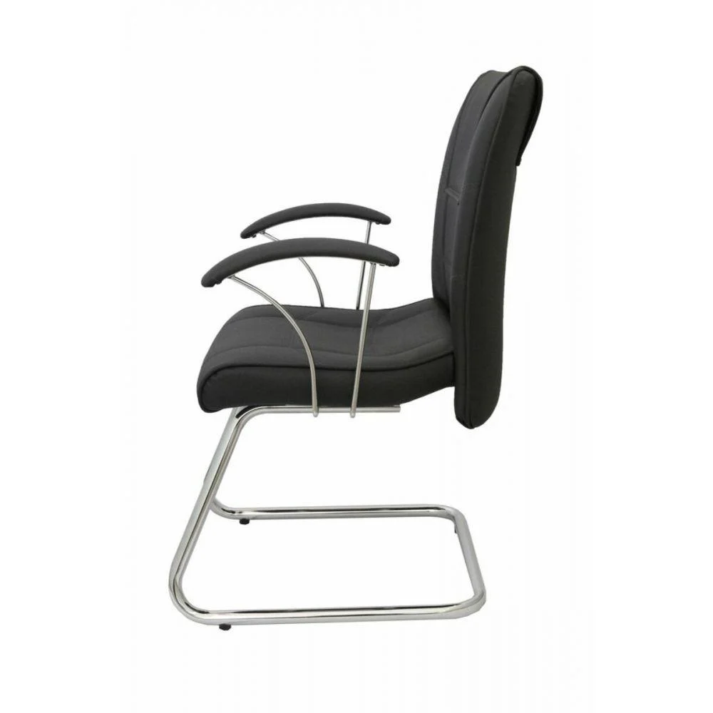 Cadeira Diretor Ergonômica, Base Fixa Em S Linha Vivara - Preto