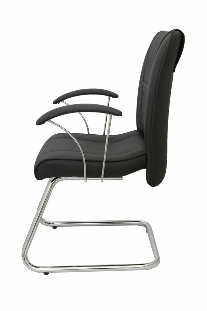 Cadeira Diretor Ergonômica, Base Fixa Em S Linha Vivara - Preto