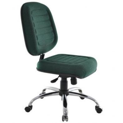Cadeira Design Office Móveis, Até 120 Kg, Sem Braços, Linha Blenda, Base Cromada -  Verde