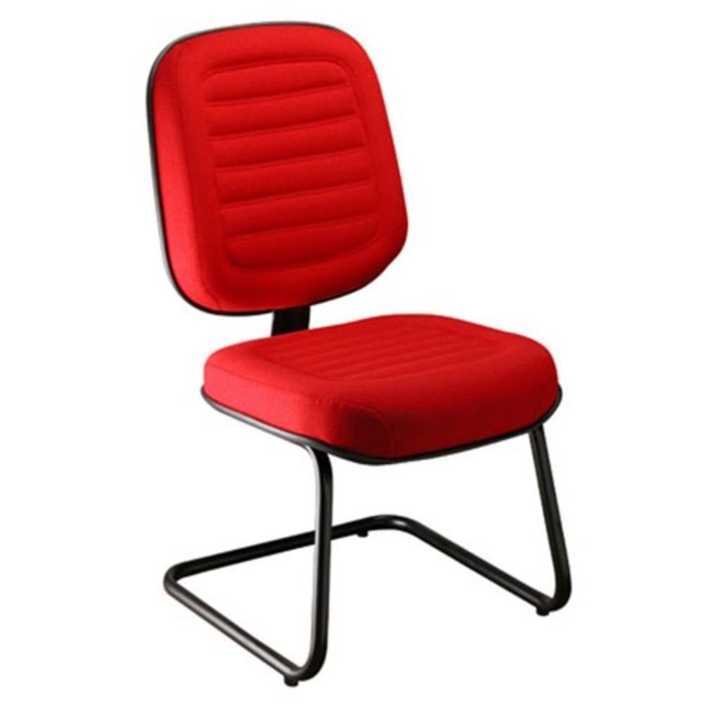 Cadeira Design Office Móveis, Até 120 Kg, Sem Braços, Linha Blenda, Base Fixa Em S - Vermelho Cadeira Design Office Móveis, Até 120 Kg, Sem Braços, Linha Blenda, Base Fixa Em S - Vermelho