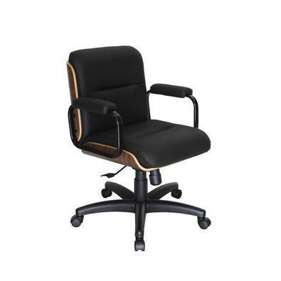 Cadeira Office Eames, Diretor, Linha Capa Em Madeira, Preto