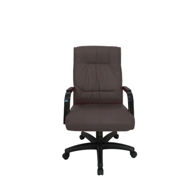 Cadeira Home Office Para Escritório, Linha Itália - Marrom — foto 4