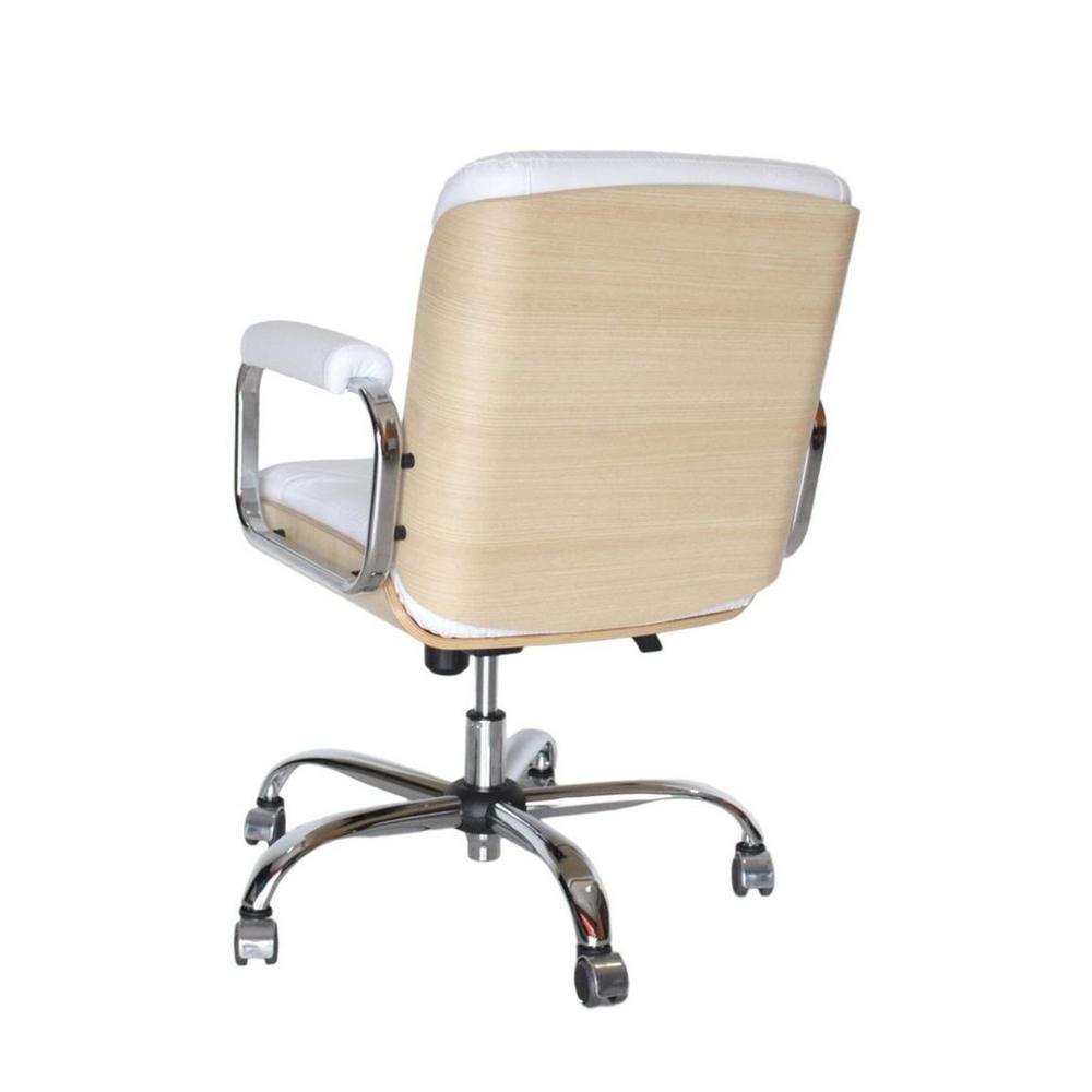 Imagem 3 de 3 do produto Cadeira Office Eames, Diretor, Linha Capa Em Madeira, Branco