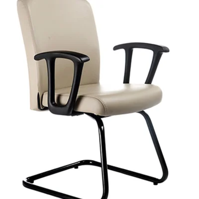 Cadeira Diretor, Design Office Móveis, Linha Alpha, até 120Kgs, Luxuosa, Com Base Em S, Bege