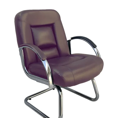 Cadeira Diretor, Design Office Móveis, Linha Firenze, até 120Kgs, Luxuosa, Base Fixa, Marrom