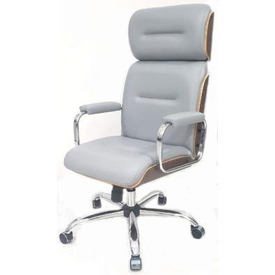 Cadeira Home Office, Eames Presidente, Linha Capa Em Madeira - Cinza