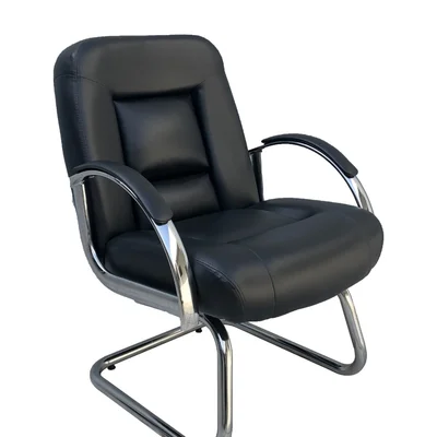 Cadeira Diretor, Design Office Móveis, Linha Firenze, até 120Kgs, Luxuosa, Base Fixa, Preto