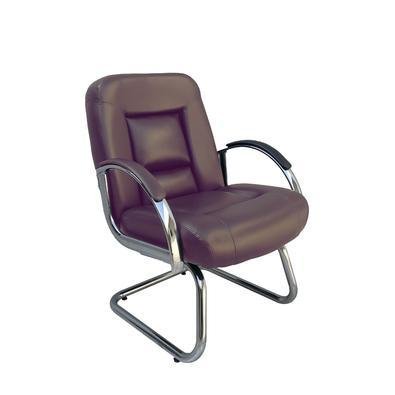 Cadeira Diretor, Design Office Móveis, Linha Firenze, até 120Kgs, Luxuosa, Base Fixa, Marrom