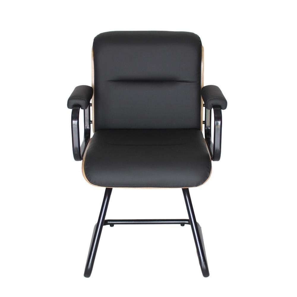Imagem 2 de 2 do produto Cadeira Eames Diretor, Fixa Linha Capa Em Madeira, Preto
