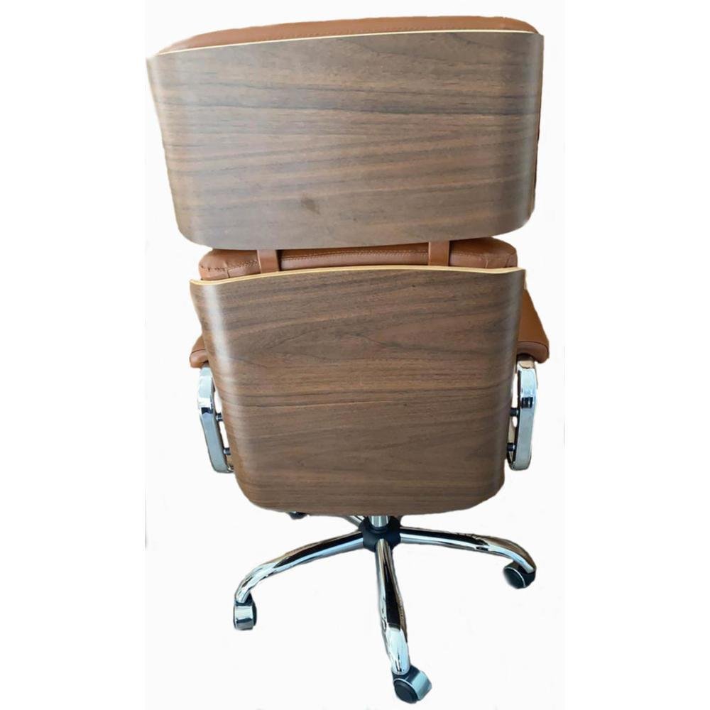 Imagem 2 de 2 do produto Cadeira Home Office, Eames Presidente, Linha Capa Em Madeira - Caramelo